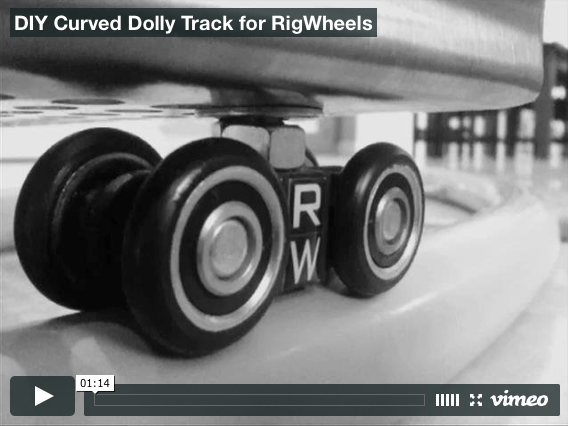 DIY homemade curved camera dolly track with MicroWheels