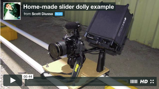 Homemade Camera Dolly Example with MicroWheels and PVC Pipe