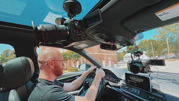 MAG-Tight on the sunroof. Slick❗️📷:@creative.britt I rigged up @scottyranks suv for a TRUE Team Carpool Karaoke for a @truenetwork event this week. It was a fun one to shoot and edit. This team of mine is like family ✊🏻 | This setup was two Canon C70s rigged up with Rig Wheels mounts and ran to a SmallHD Indie 7 and a RODE Video Mic for audio. | @canonusa @rodemic @rigwheels @sigmacine @smallhd
.
.
#filmmaking #cinematography #vloglife #contentcreator #contentcreation 
#directorofphotography #magtight #mag1ight