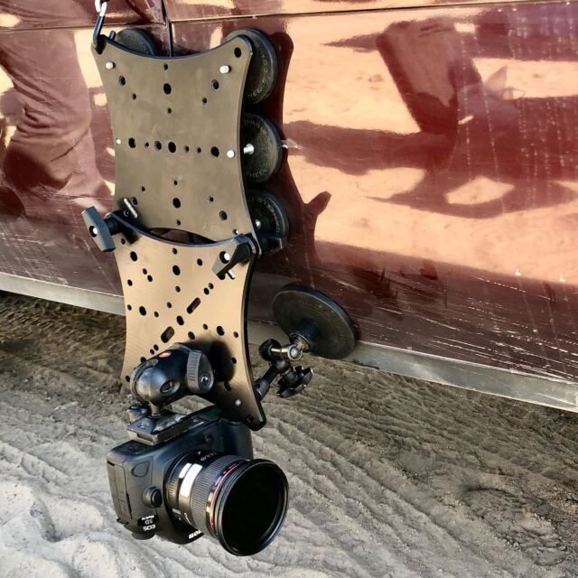 Extend reach with additional RigPlates. A much more stable / solid method than putting a camera out on some sort of arm. 
.
.
#dslr #filmmaking #cinematography #gripdept